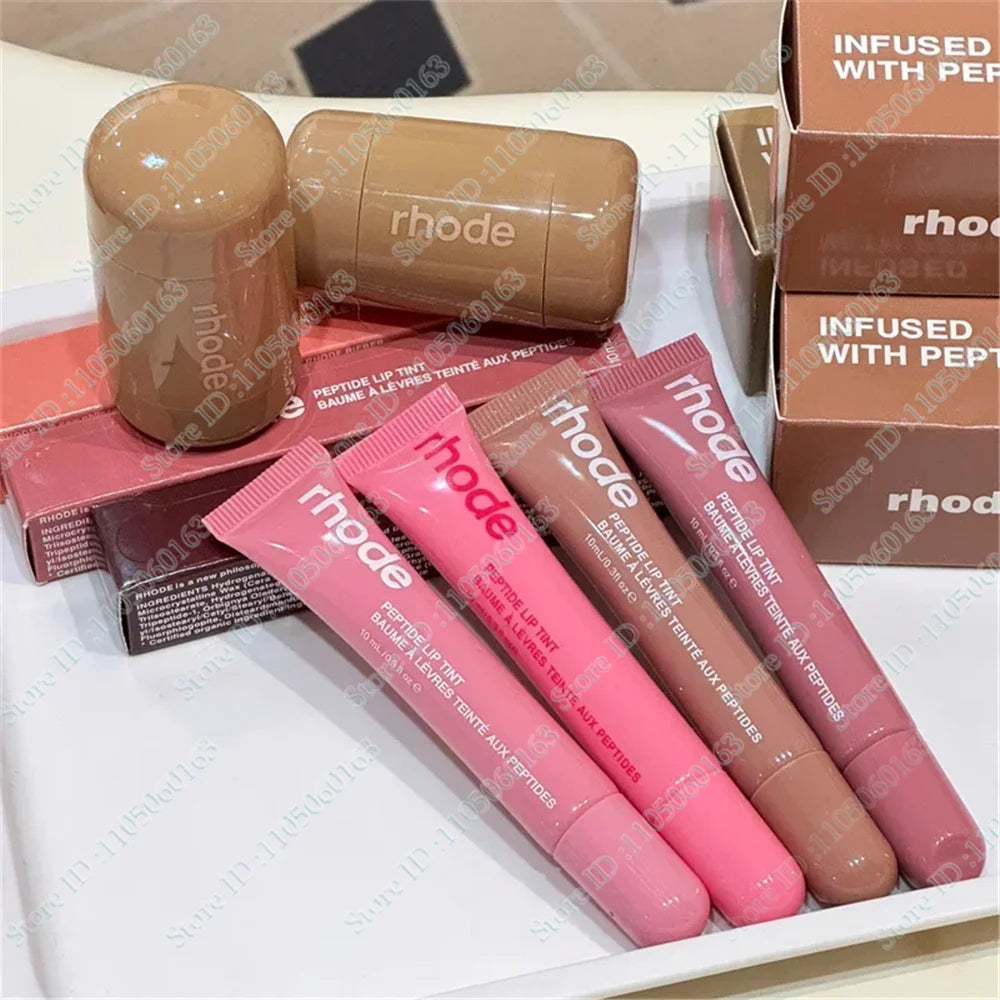 4-Piece Lip Tints & Gloss Set: Plumping Lip Gloss, Moisturizing Lip Oil, Long-Lasting Lip Stain, Lip Gloss Vegan, with Gift Box