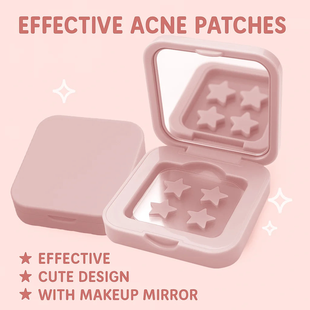 Clear Acne Patches (60 Count)  + Bonus Makeup Mirror